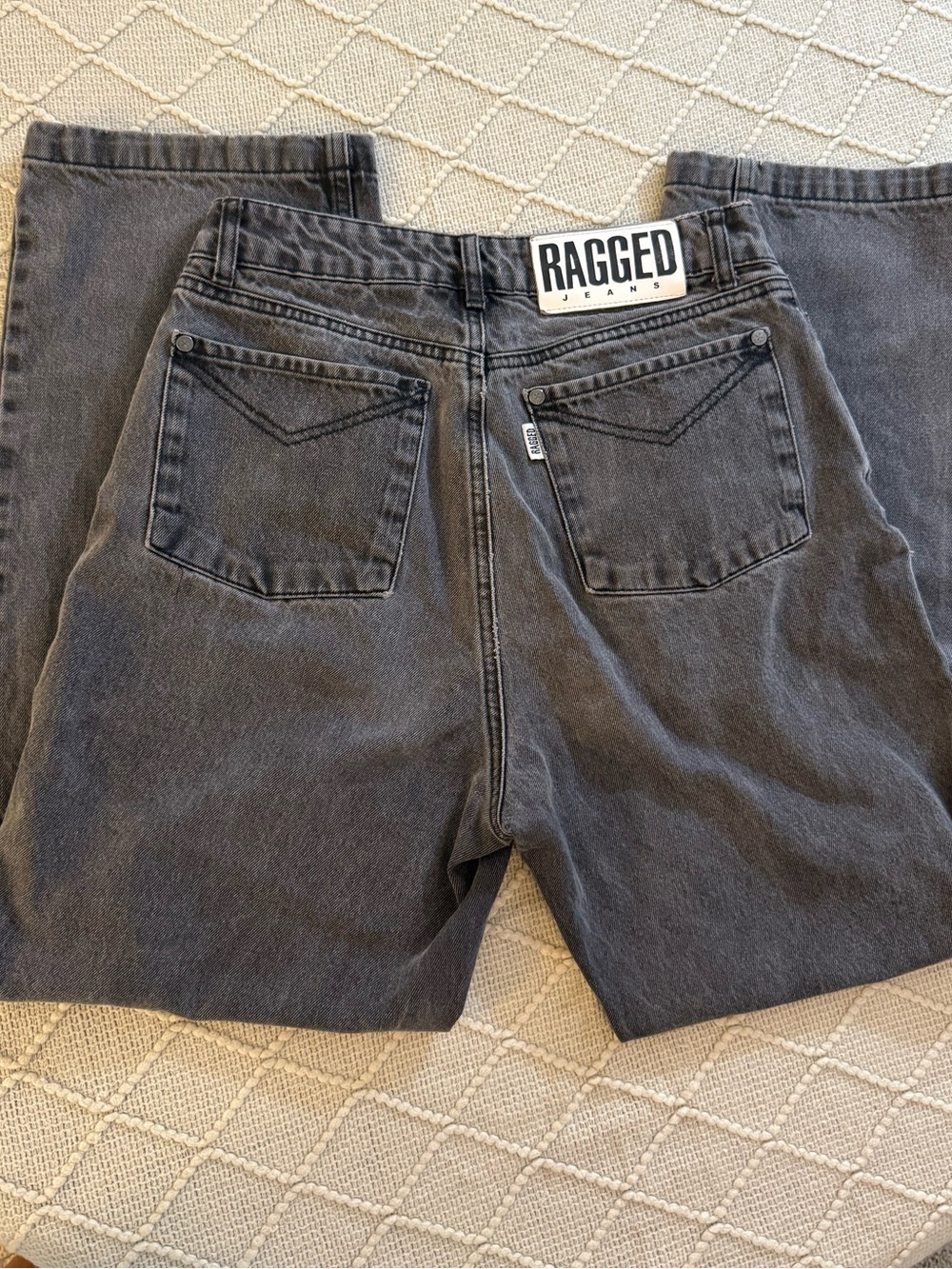 Ragged Jeans Size 28 Washed Black High Rise Straight Leg Jeans
